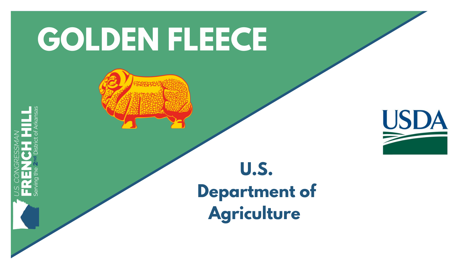 RELEASE: REP. HILL AWARDS GOLDEN FLEECE TO U.S. DEPARTMENT OF AGRICULTURE FOR THEIR REPORTING OF RECORD-HIGH IMPROPER PAYMENTS WITHIN SNAP