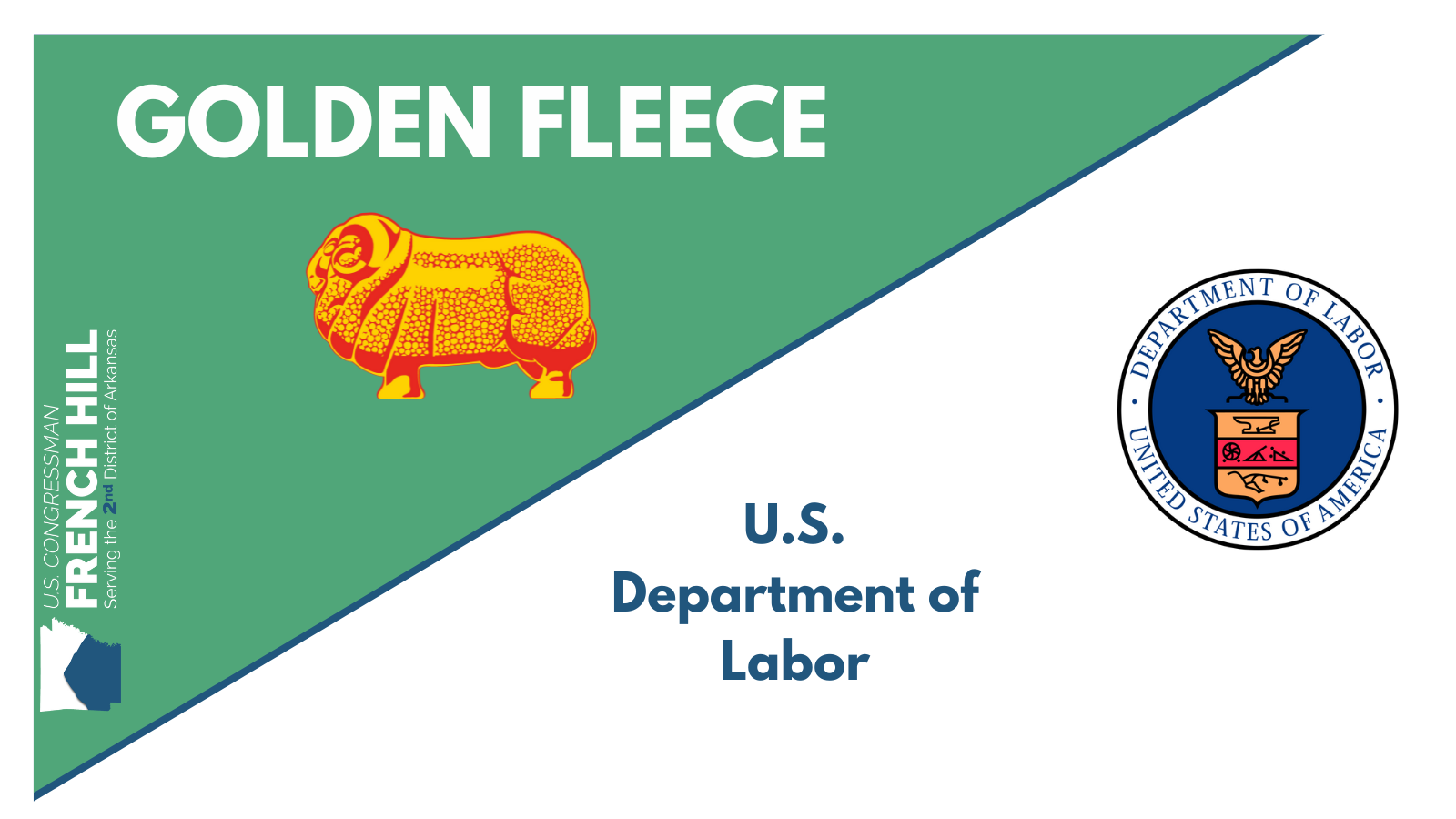 RELEASE: REP. HILL AWARDS GOLDEN FLEECE TO U.S. DEPARTMENT OF LABOR FOR THEIR FEEBLE LEADERSHIP OVER THE BUREAU OF LABOR STATISTICS